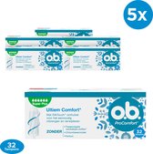 o.b. ProComfort Super Plus Tampons voor de zeer zware menstruatiedagen, 5 x 32 stuks