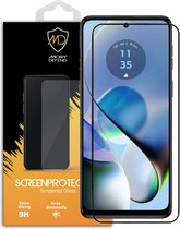 Protecteur d'écran Motorola Moto G54 - Économiseur Glas trempé MobyDefend - Rebords noirs - Protecteur d'écran - Verre Convient pour : -