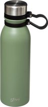 Drinkfles RVS Thermosfles Groen, BPA-Vrij + Lekvrij | 600 ml Isoleerfles, Vacuüm, Waterfles, Sport Fitness, Fietsen, Waterbidon Sportbidon