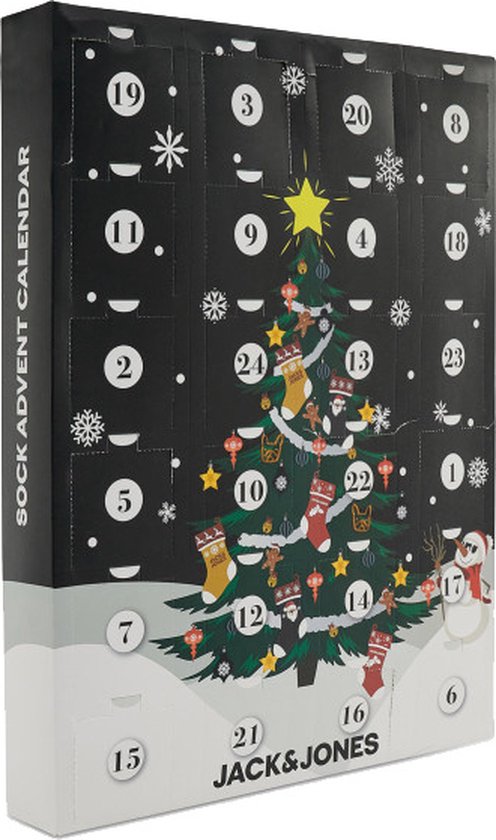 Jack & Jones Heren Sokken Adventskalender 24-Paar Giftbox