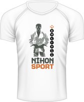 Sneldrogend sportshirt JUDOKA Nihon | wit (Maat: XL)