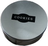 Koektrommel - blikken doos met los deksel - koekjes - opbergdoos - bewaardoos - cookies