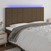 The Living Store Hoofdeinde LED Donkerbruin - 180x118/128 cm - Verstelbare Hoogte - Comfortabele Ondersteuning - Kleurrijke LED-verlichting
