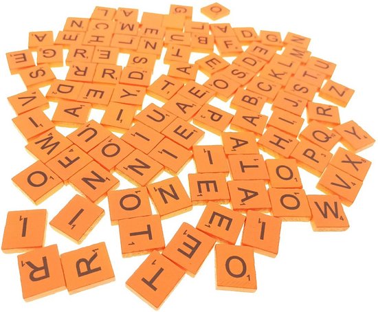 Set de 100 pièces - Jeu de société Lettres - A à Z - Oranje