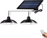LED solar hanglamp - Koud wit - 100 Lumen - Met afstandsbediening - 2 stuks