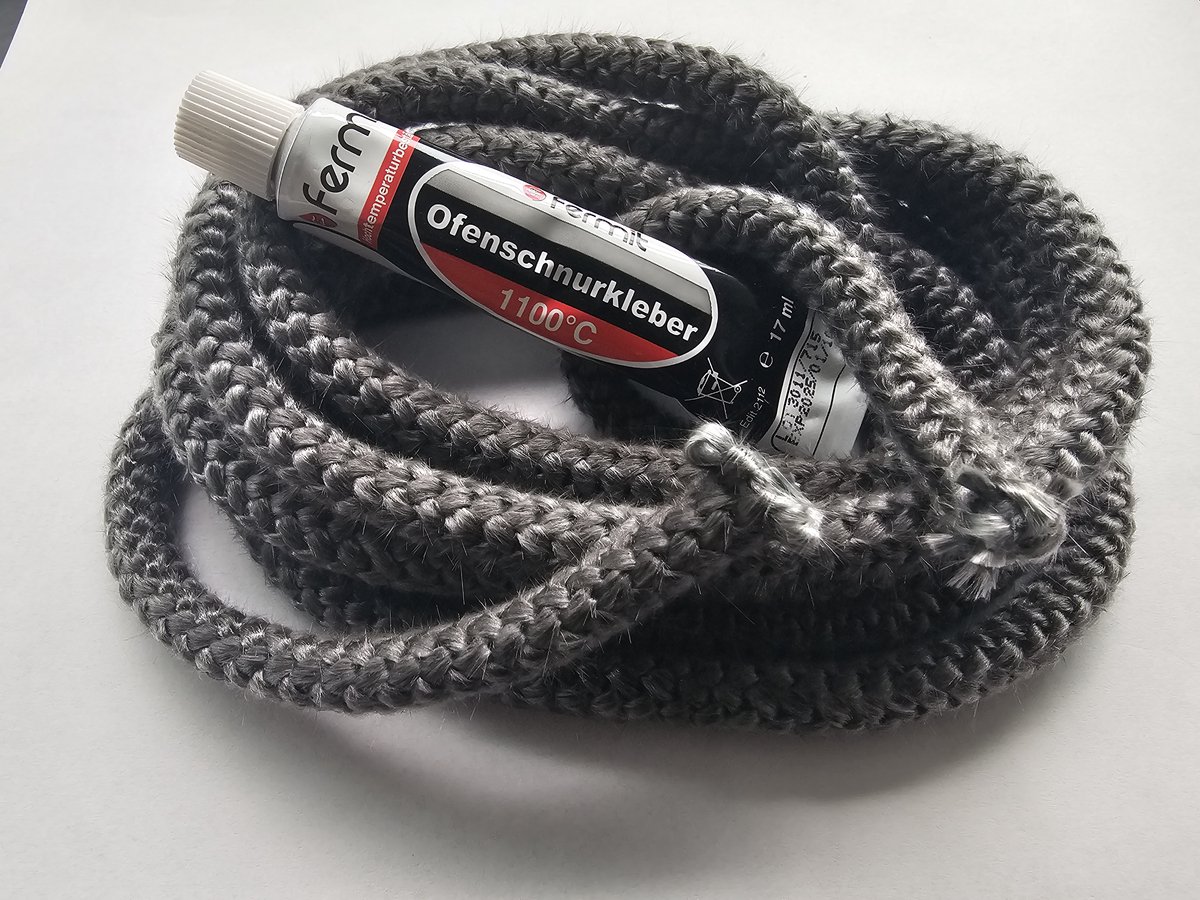 Junta autoadhesiva para chimenea, 3 m, diámetro de 10 x 2 mm, cordón