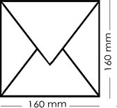 Papicolor Envelop Formaat 160 X 160 Mm 6 stuks Kleur Noten Bruin