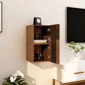 The Living Store TV-meubel Bruineiken 2x30.5x30cm - bewerkt hout