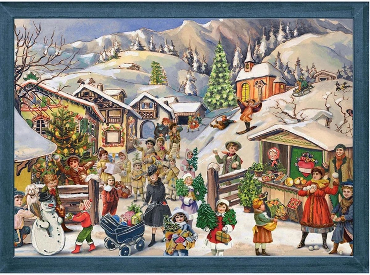 Adventskalender Bergdorp in de Sneeuw