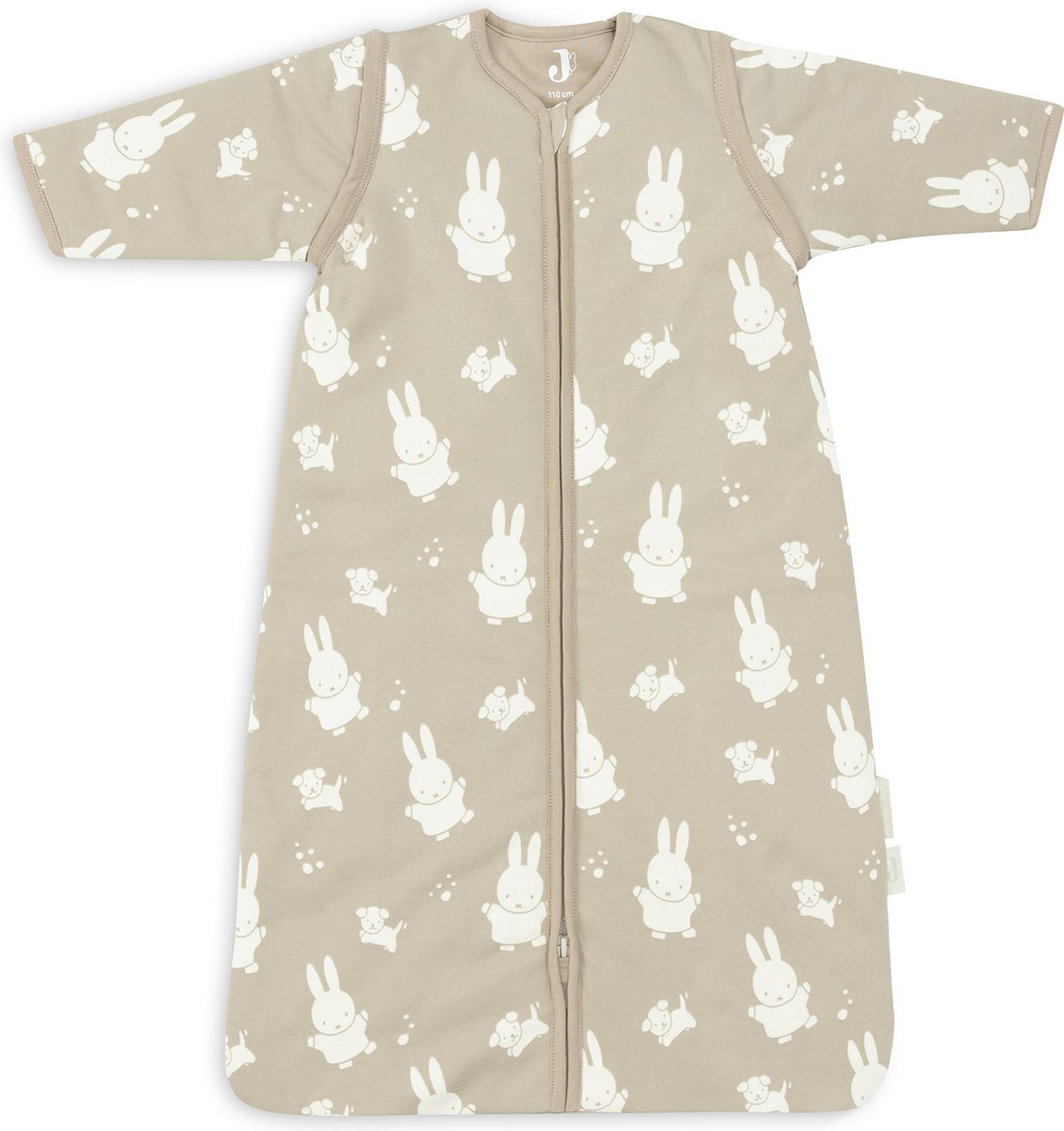 Jollein x Nijntje Slaapzak Winter Met Afritsbare Mouw 110cm Miffy&Snuffy - Olive Green - Winterslaapzak op Prijzenvolger.com