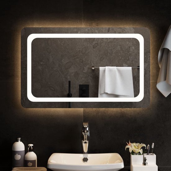 Moderne Miroir avec LED Illumination Salle de Bain 50x50 cm sur