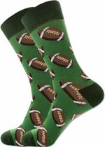 Sokken met Rugbyballen - Grappige cadeau sokken voor Man/Vrouw maat 40-45 - Sport/Rugby/American Football