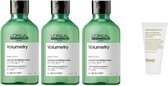 3x - L'Oréal Professionnel Serie Expert Volumetry Shampoo 300 ml - Normale shampoo vrouwen - Voor Alle haartypes + Gratis Evo Travel Size