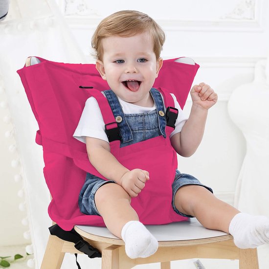 Siège rehausseur mobile Bébé , chaise haute de voyage pour bébé, ceinture  de