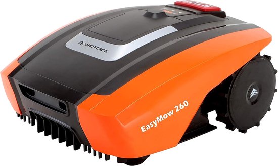  - Robotgrasmaaier EasyMow260 geschikt voor maximaal 260 m² zelfrijdende grasmaaier robot, bediening en eenvoudig te bedienen, 30% helling 2,0 Ah lithium-ionbatterij, 20 V, zwart/oranje
