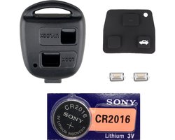 Auto sleutelbehuizing 2 knoppen met Rubber pad en Microschakelaars + Batterij CR2016 geschikt voor Toyota sleutel / Toyota Yaris/ Camry / Rav4 / Corolla / Prado / Tarago / Land Cruiser / Lexus - Toyota autosleutel behuizing. Auto sleutelbehuizing 2 knoppen met Rubber pad en Microschakelaars + Batterij CR2016 geschikt voor Toyota sleutel / Toyota Yaris/ Camry / Rav4 / Corolla / Prado / Tarago / Land Cruiser / Lexus - Toyota autosleutel behuizing.