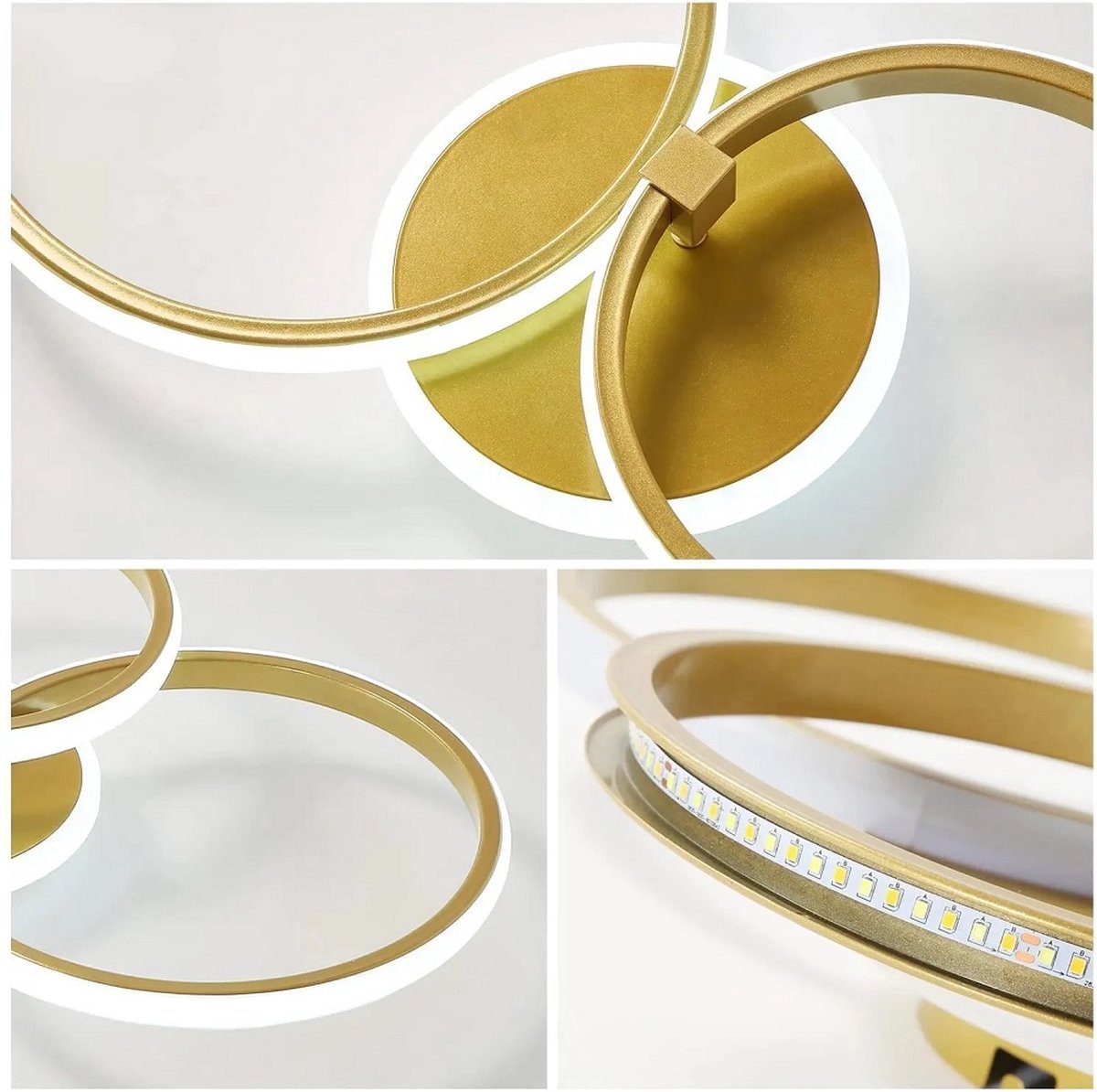 Ronde ring LED plafondlamp Steinhauer Ringlede zilver