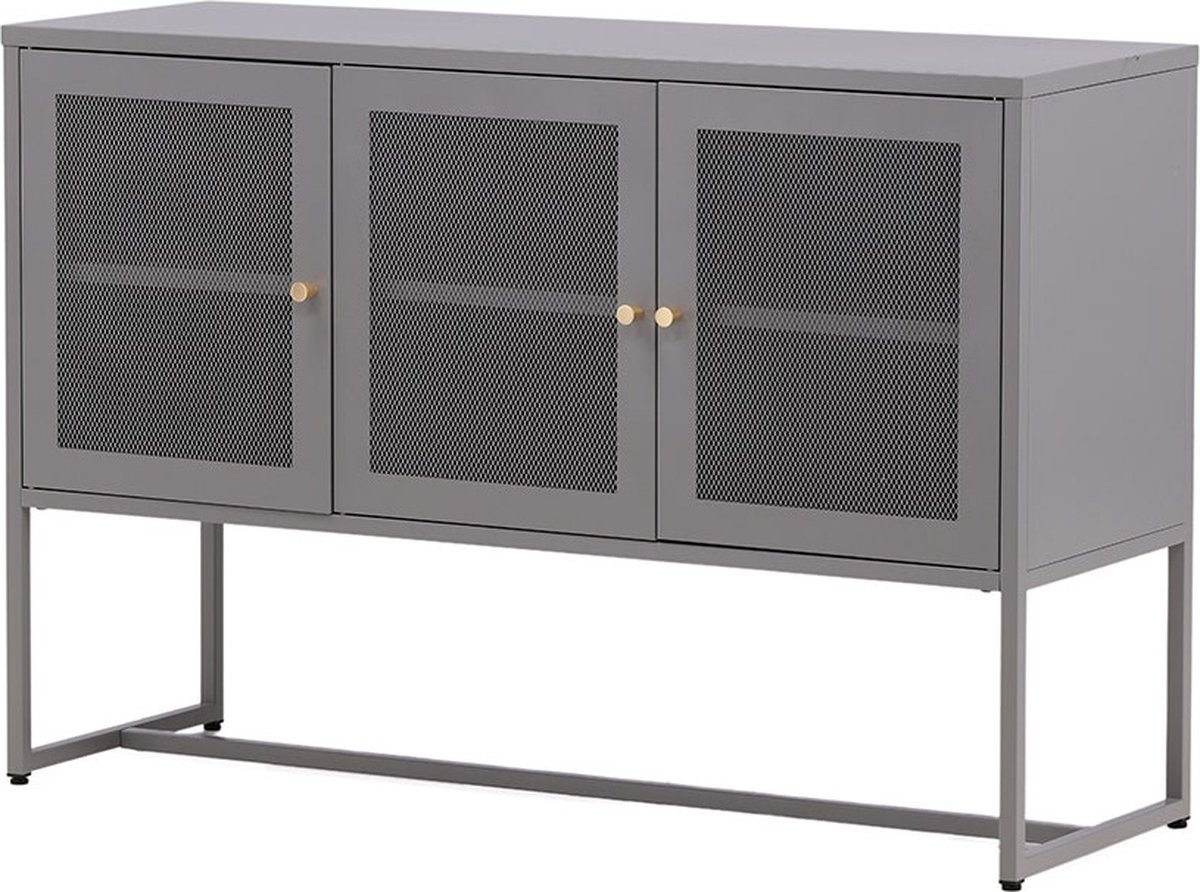 Nest living Sita metalen dressoir grijs - 120 x 80 cm