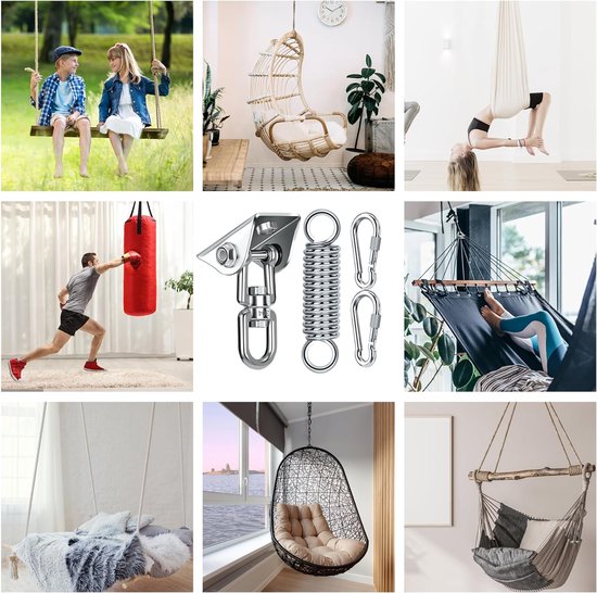 Crochet de plafond - Sac de frappe suspendu, balançoire et chaise