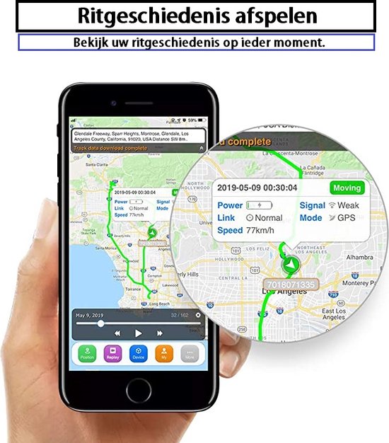 GPS Tracker Fiets, Auto, Vrachtwagen Wereldwijd Tracken