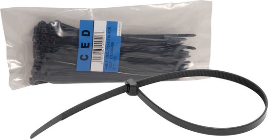 Typlat Rip TY-RIP ZWART TREKSTRIP 200x4.8mm (100x) | bol