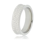 My Bendel - Bague large en argent avec structure - Bague large en argent avec structure - Avec emballage cadeau luxueux