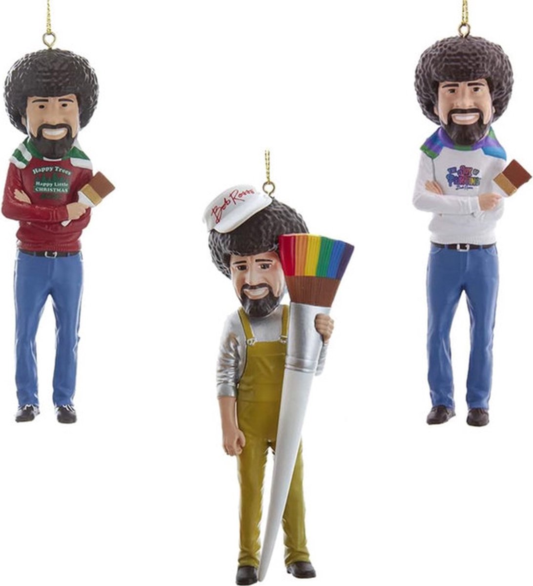 Kurt S. Adler Kurt Adler kersthanger Bob Ross Rood goud blauw