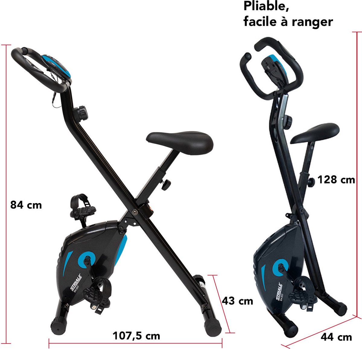 Afbeelding 3 van STRIALE SV-317 opvouwbare hometrainer