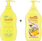Zwitsal - Shampoo & Cars Wascreme - 2 x 400 ml Pomp