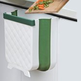 Vuilnisbak Keuken Kast Deur Hangende Keuken Afvalemmer Opvouwbaar Plastic Wandmontage Afvalemmer 10L Groen