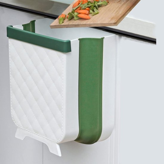 Poubelle Porte d'armoire de Cuisine Suspendue Poubelle de Cuisine Pliable  en Plastique