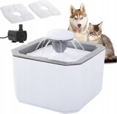 Automatische Drinkbak 2.5L voor Honden en Katten met Waterpomp + 2x Filters -  3- traps waterstroomregeling - USB oplaadbaar