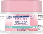 Victoria Beauty | Crème Face anti-boutons Blemish Out | Crème visage anti-boutons à l'acide glycolique (AHA), à l'acide salicylique (BHA), au zinc, à la niacinamide et à l'huile tea tree | 50 ml | Végétalien