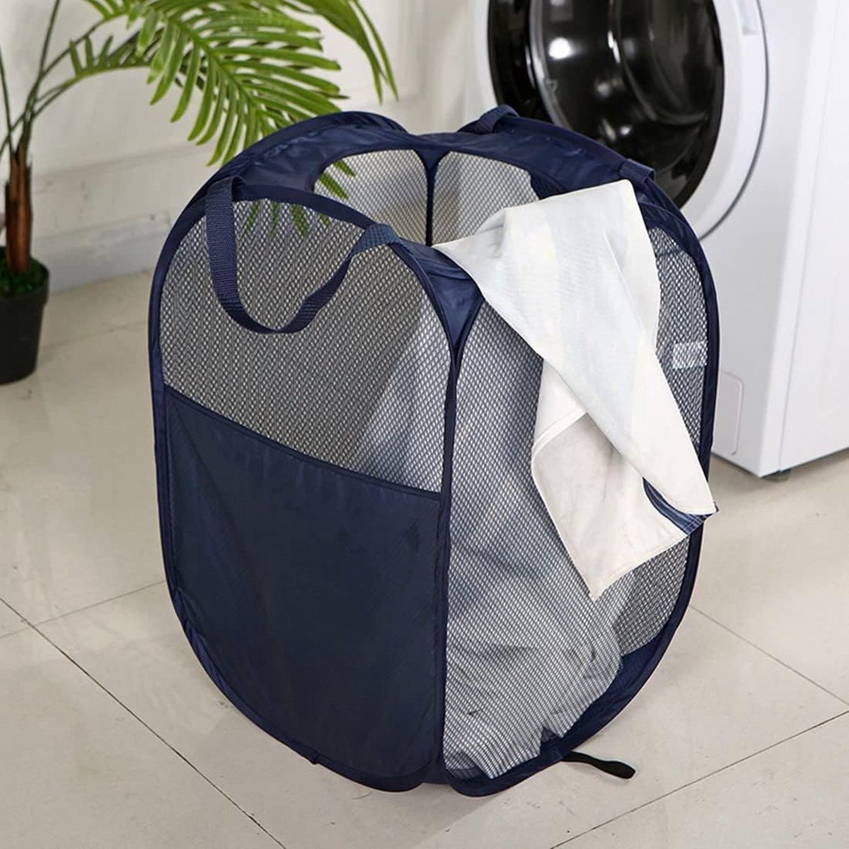 Set de 2 paniers de rangement et à linge pop-up, panier à linge pop-up en maille Set de 2 paniers de rangement et à linge pop-up, panier à linge pop-up en maille