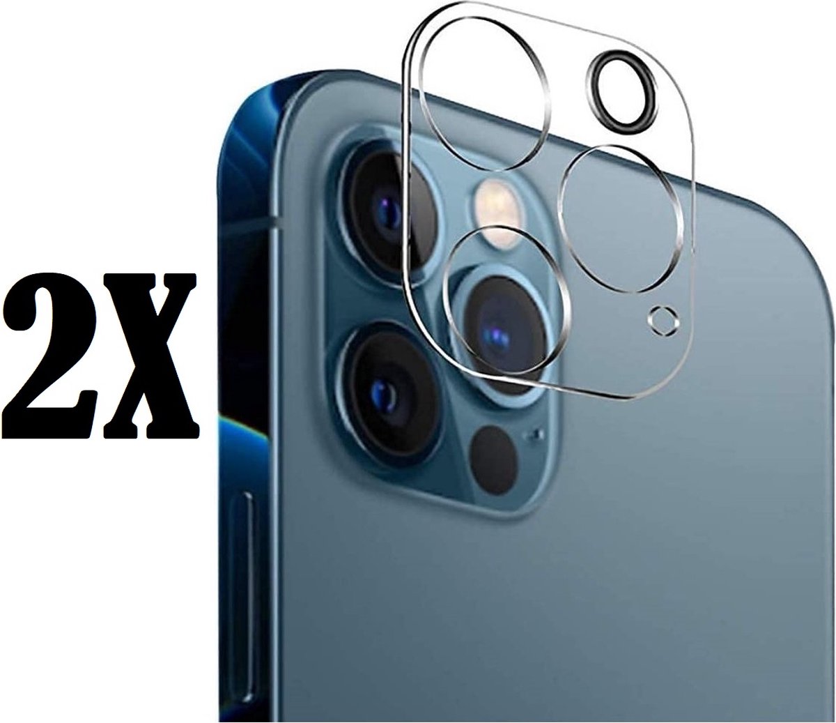 APROTECT® - Camera lens protector geschikt voor iPhone 15 Pro / 15 Pro Max- Tempered glass - Glasplaatje - bescherming - 2 stuks