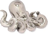Beeld van een Octopus Zilver 17 cm Hoog Keramiek