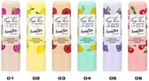 Easy Paris Cosmetics - Set met 6 verrukkelijke Lip Balm Boosters - Aardbei Citroen Kers Perzik Druif Framboos