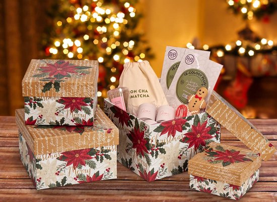 boîte de rangement avec couvercle, boîte cadeau de Noël, boîtes en