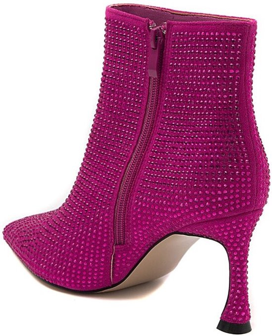 Mode-Mania Dames Enkellaars Fushia FUSHIA 39