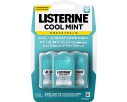 Listerine CoolMint Pocket Paks - Strips Tegen Slechte Adem - Geen Mondwater Nodig - Total Care