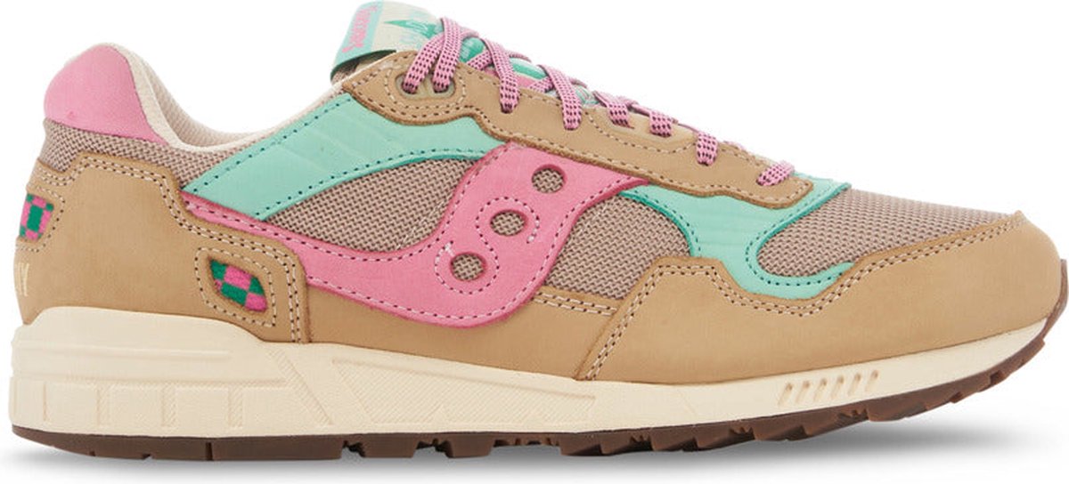 Sneakers Van Stof En Suede Met Rubberen Zool Bruin