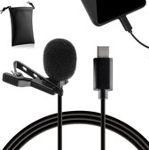 MOJOGEAR Pin microphone USB-C pour smartphone et tablette - Câble de 1,5 mètre - Microphone Lavalier pour Samsung & Android