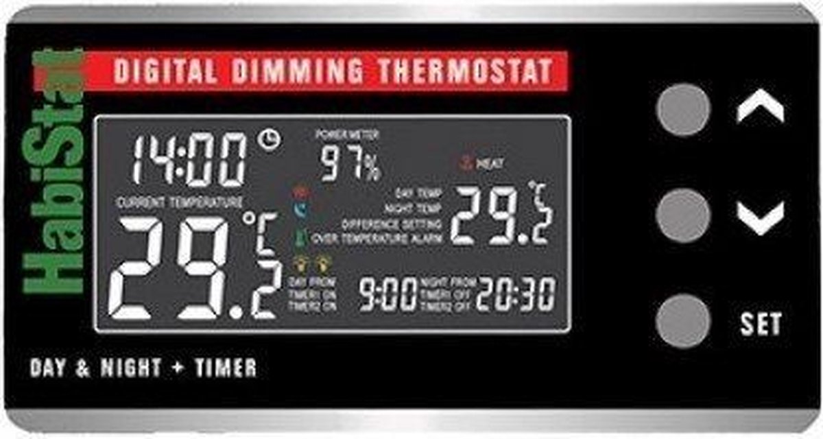 Habistat Digital Dimming Thermostat Day/Night + Timer