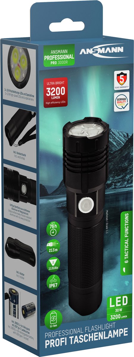 Ansmann Zaklamp (leeslamp) Oplaadbaar