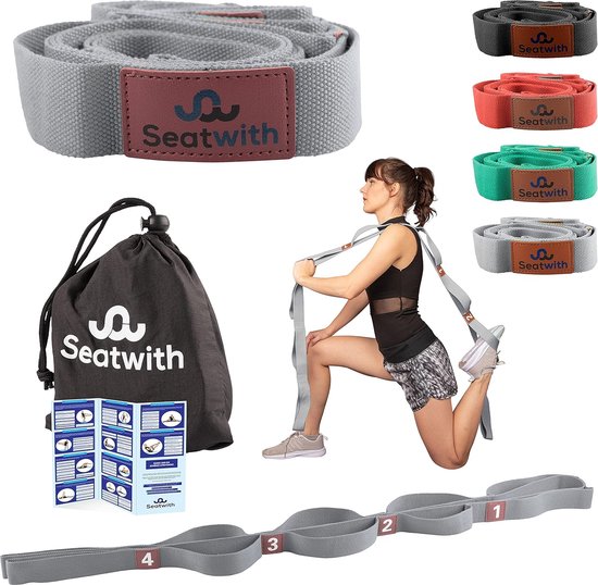 Niet-elastische Stretchband met Lussen voor Yoga, Pilates en Niet-elastische Stretchband met Lussen voor Yoga, Pilates en