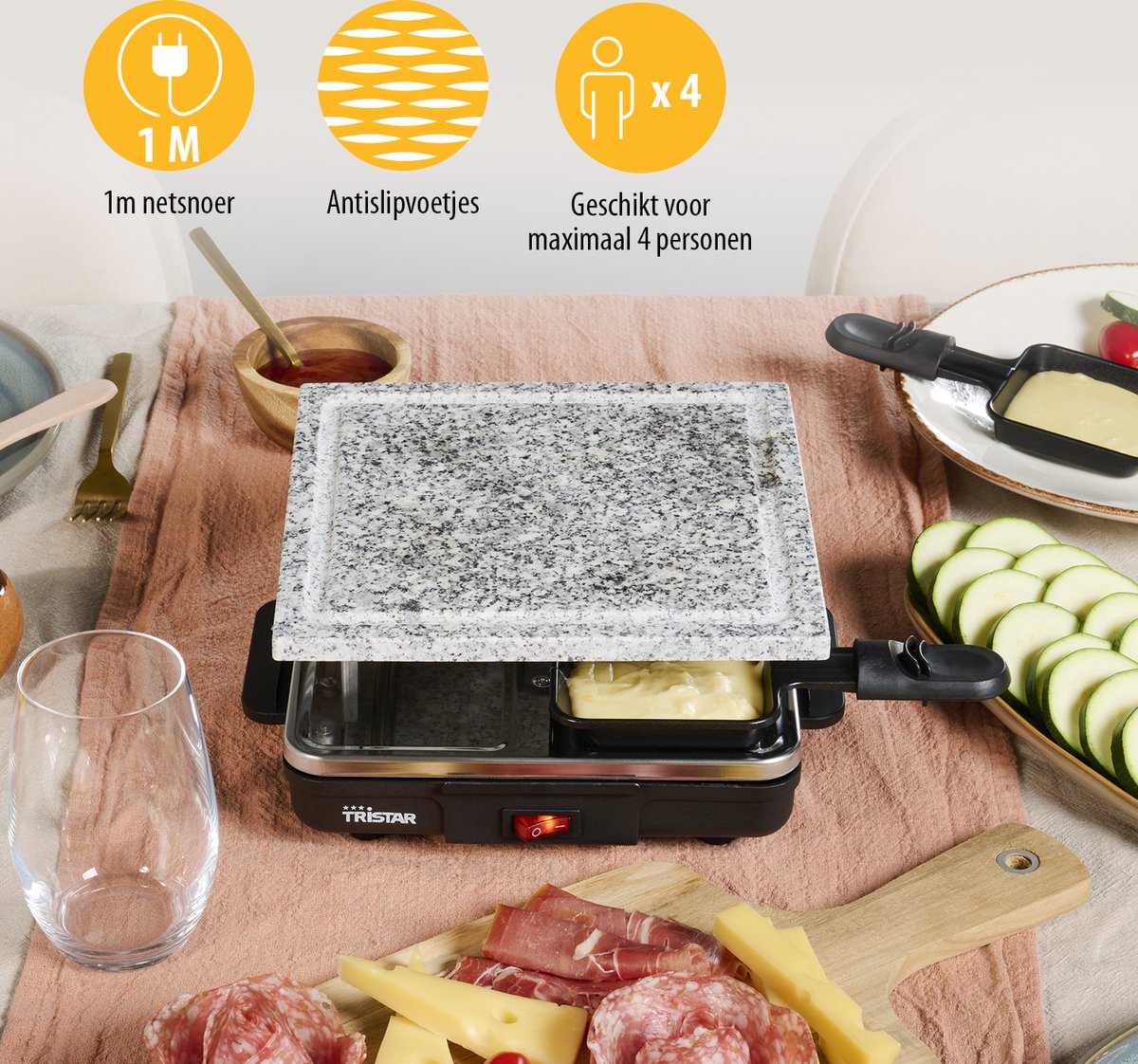Raclette 4 personas Tristar