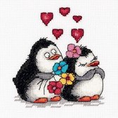 Kit de broderie Klart Pingouins amoureux