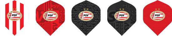 PSV Dartpijlen - Black - 23 gram - Multipack 5 Sets Dart Flights - Dart Shafts - Darts - Cadeau van PSV — afbeelding 3