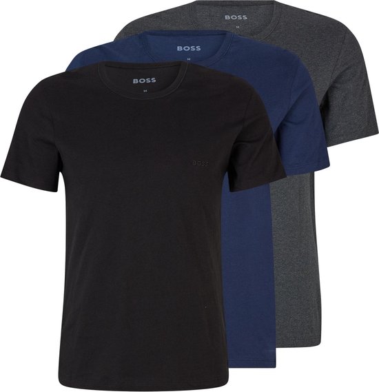Hugo Boss - T-shirt Modern 3-Pack Blauw - Heren - Maat L - Slim-fit