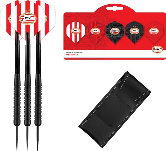 PSV Dartbord - Dartbord met 6 dartpijlen - Multipack 5 Sets Dart Flights - Dart Shafts - Darts - Cadeau van PSV — afbeelding 2